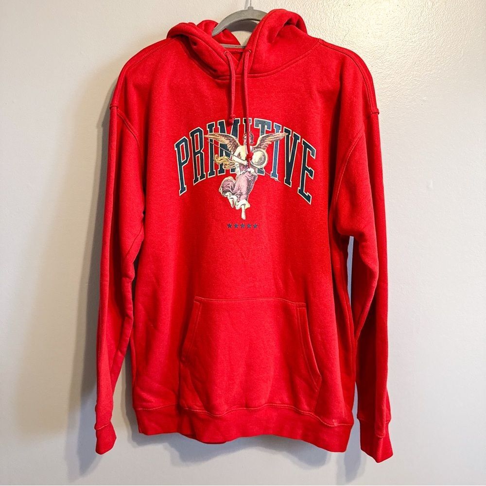 Primitive Skateboarding Red Graphic Hoodie Angel Logo Pullover Mens Large